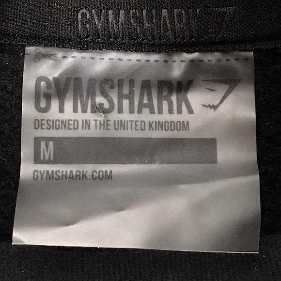 Gymshark Medium Funnel Neck Cropped Sweatshirt Top Black Slouch Cozy Workout - Picture 2 of 2